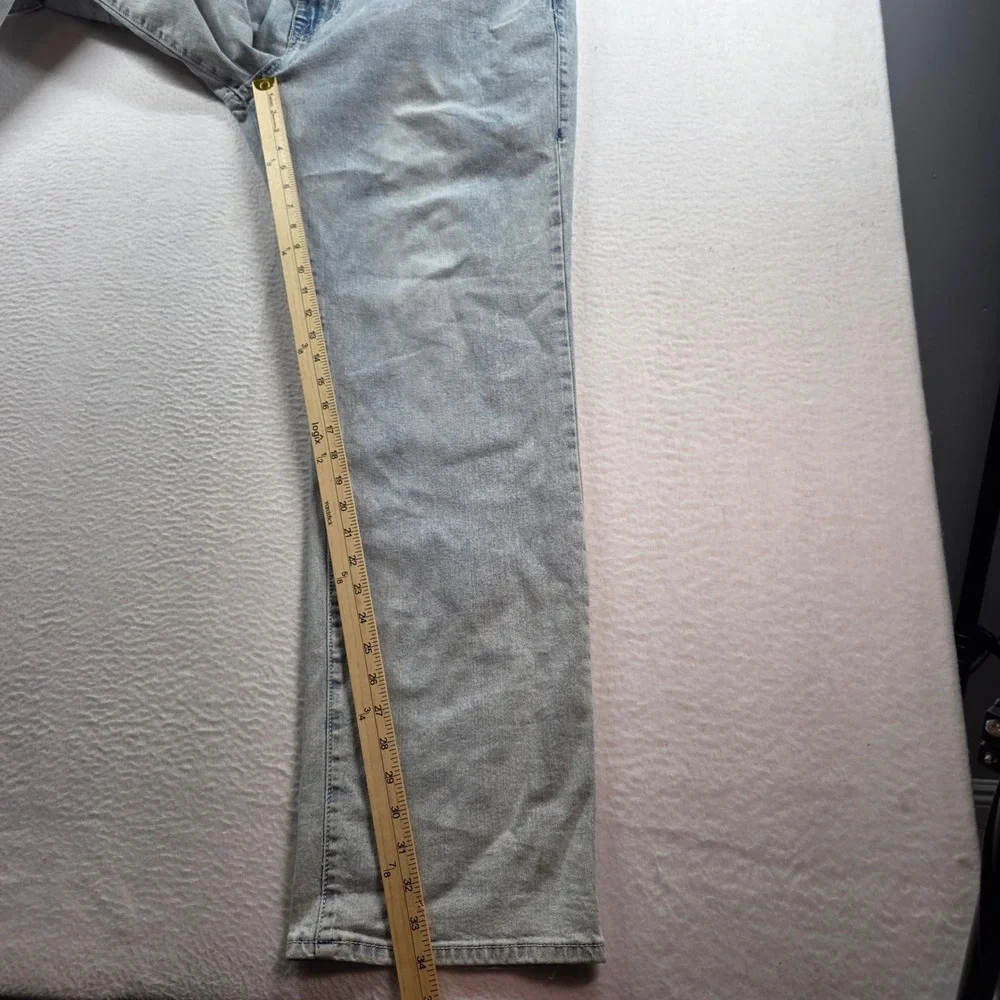 True Religion Ricky Jeans Men 42 Light Wash Blue Relaxed‎ Straight Flap Pockets